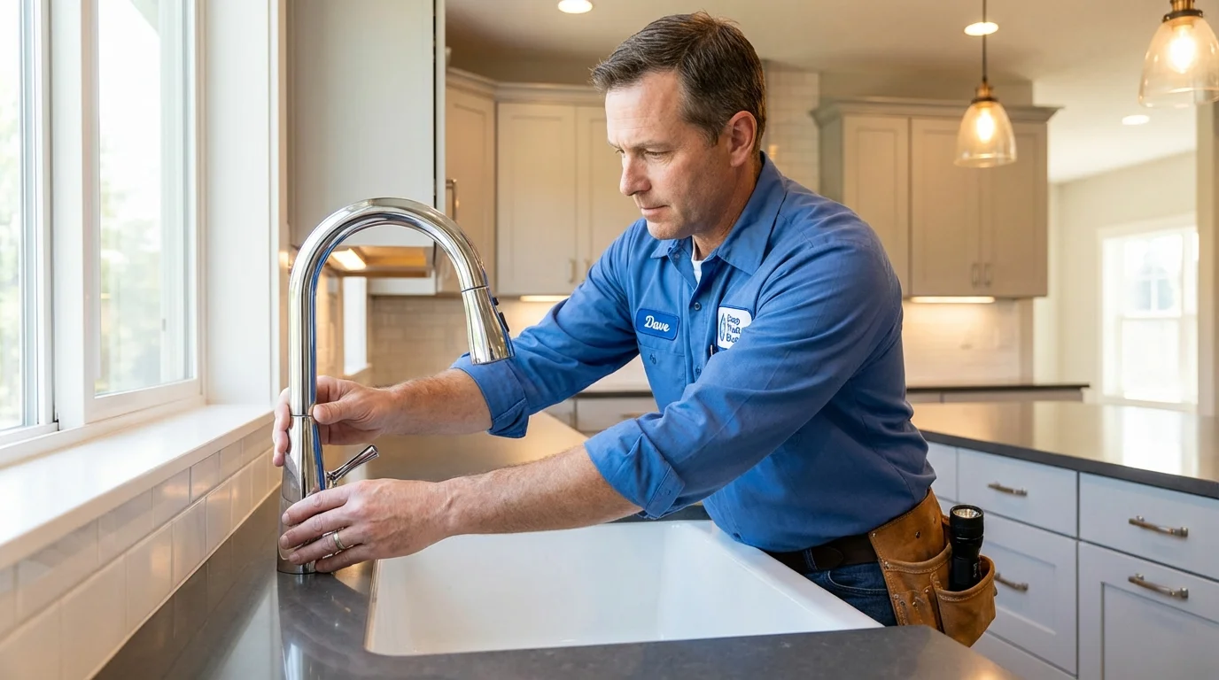 Kitchen faucet installation by Johns Plumbing LLC in Clarendon Hills